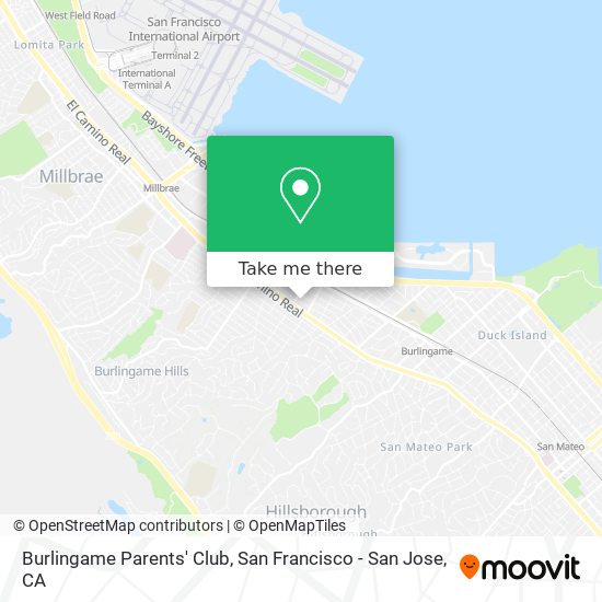 Mapa de Burlingame Parents' Club