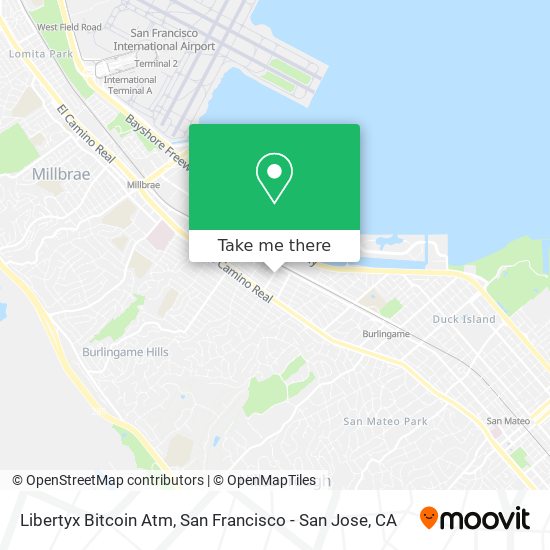 Mapa de Libertyx Bitcoin Atm