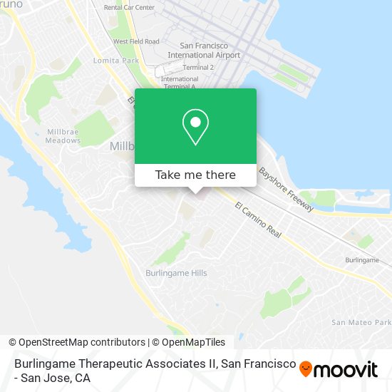 Burlingame Therapeutic Associates II map