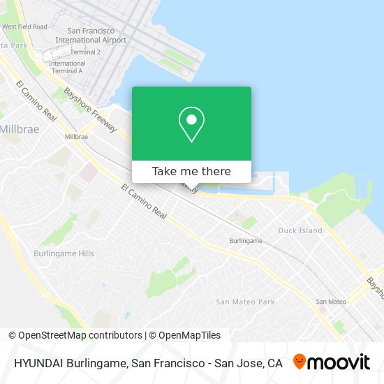 Mapa de HYUNDAI Burlingame