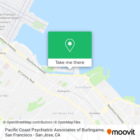 Pacific Coast Psychiatric Associates of Burlingame map