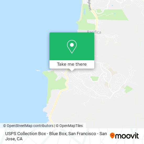 USPS Collection Box - Blue Box map