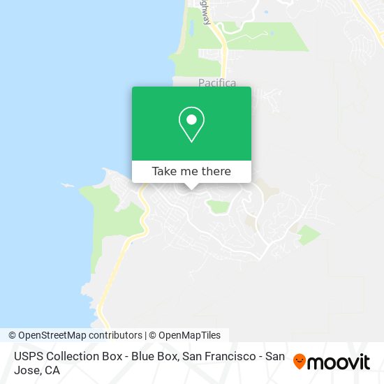 USPS Collection Box - Blue Box map