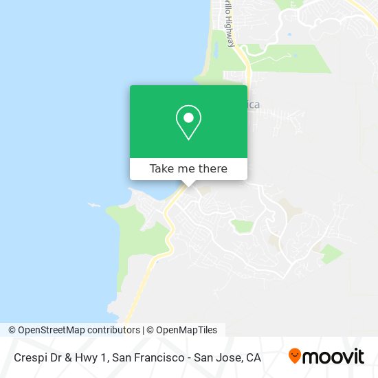 Crespi Dr & Hwy 1 map