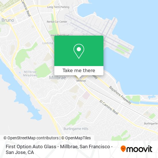 First Option Auto Glass - Millbrae map