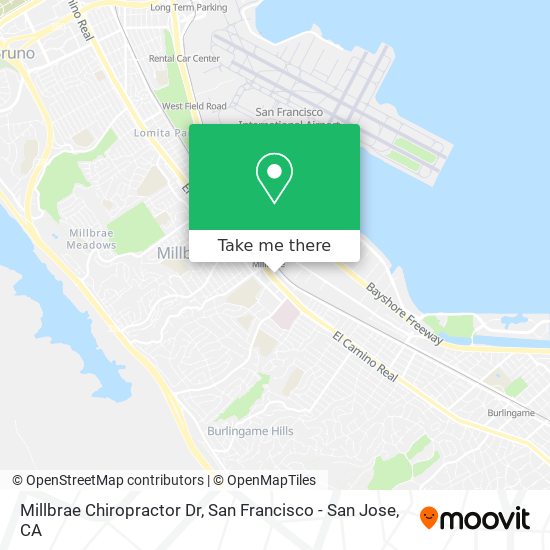 Millbrae Chiropractor Dr map