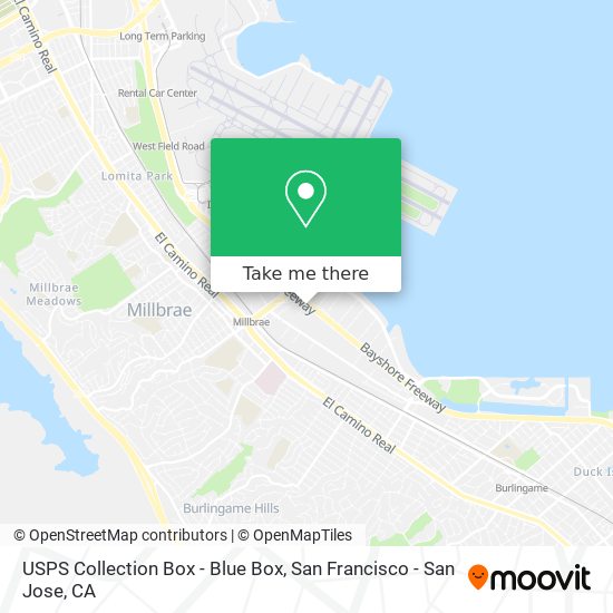 USPS Collection Box - Blue Box map