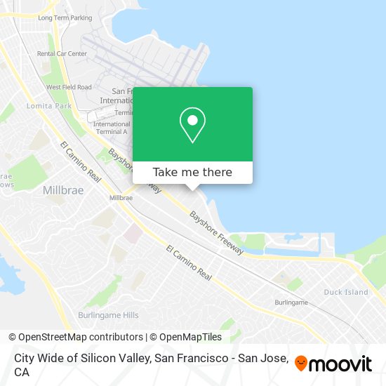 Mapa de City Wide of Silicon Valley