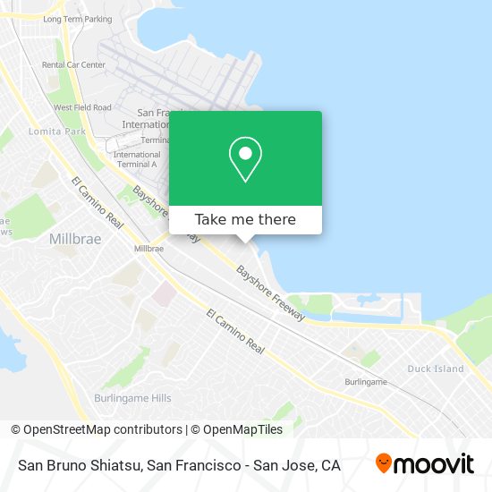 San Bruno Shiatsu map