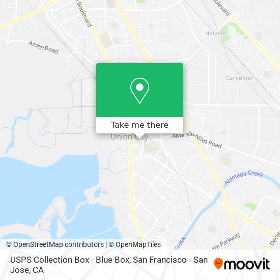 USPS Collection Box - Blue Box map