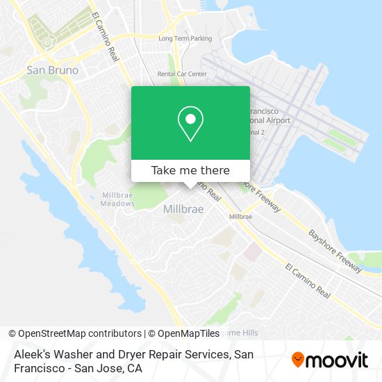 Mapa de Aleek's Washer and Dryer Repair Services