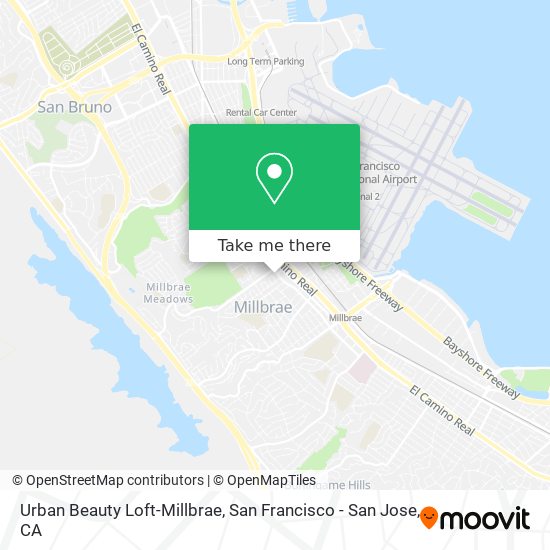 Mapa de Urban Beauty Loft-Millbrae