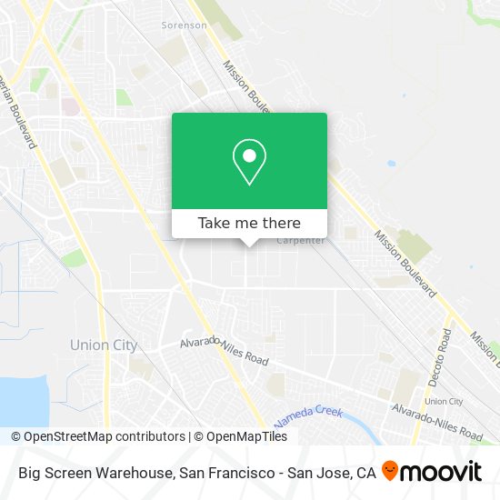 Big Screen Warehouse map