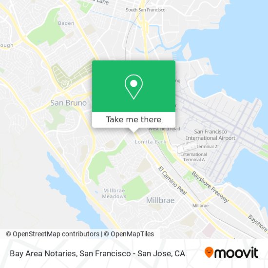 Bay Area Notaries map