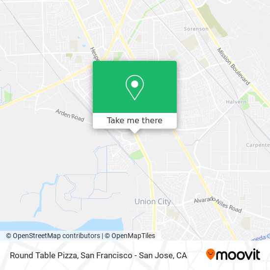 Round Table Pizza map