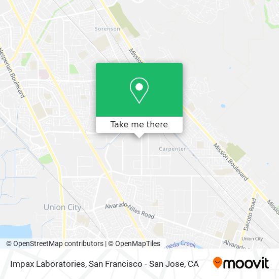 Impax Laboratories map