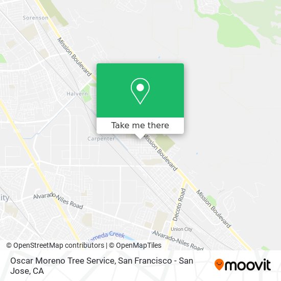 Oscar Moreno Tree Service map