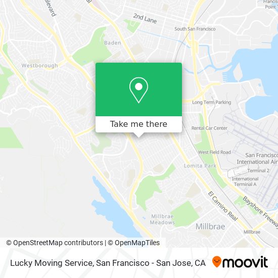 Lucky Moving Service map