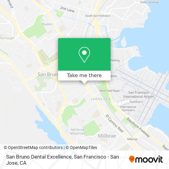 San Bruno Dental Excellence map