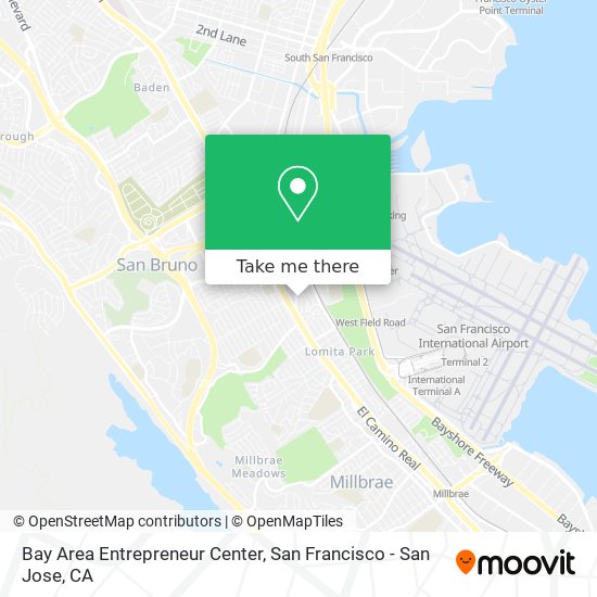 Bay Area Entrepreneur Center map