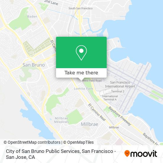 City of San Bruno Public Services map