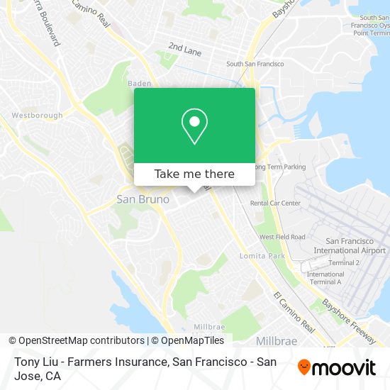 Mapa de Tony Liu - Farmers Insurance