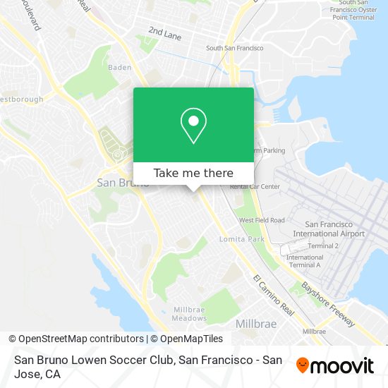 San Bruno Lowen Soccer Club map
