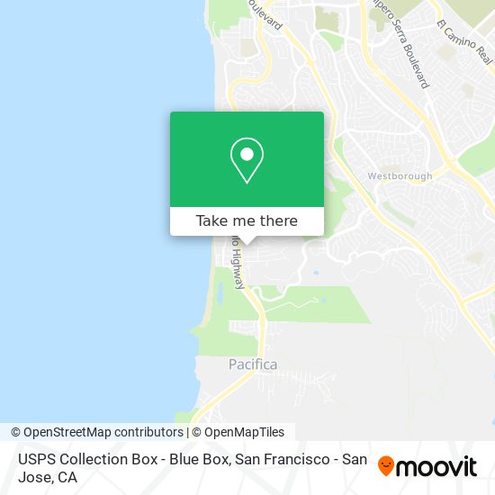 Mapa de USPS Collection Box - Blue Box