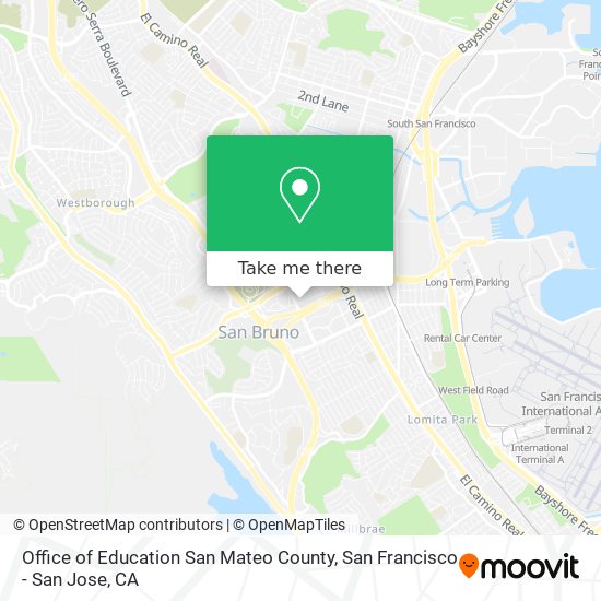 Office of Education San Mateo County map