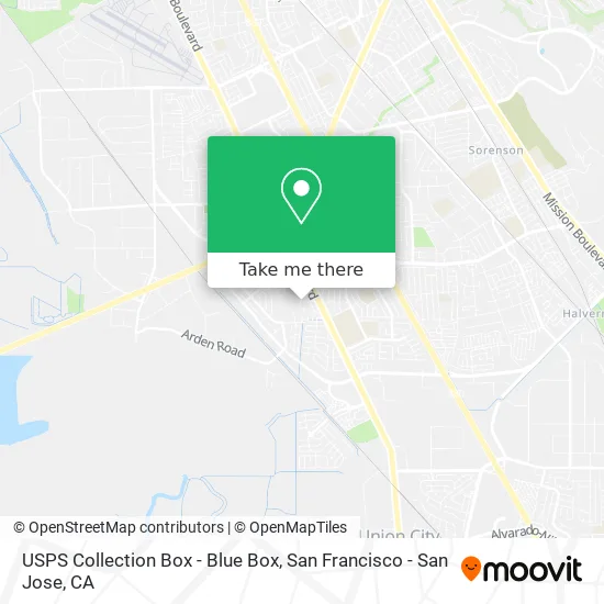 USPS Collection Box - Blue Box map