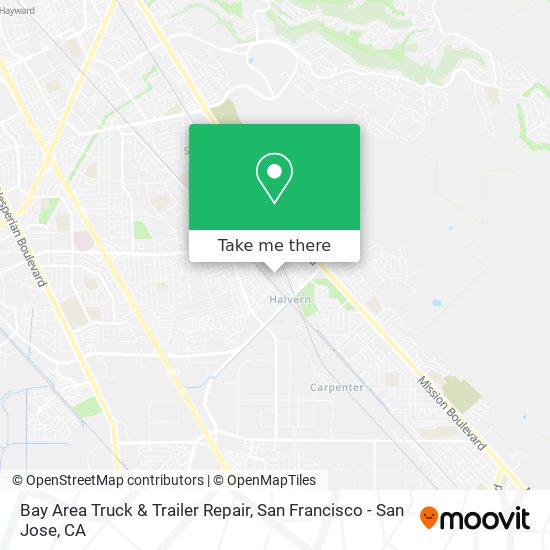 Mapa de Bay Area Truck & Trailer Repair