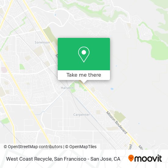West Coast Recycle map
