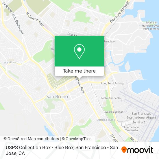 USPS Collection Box - Blue Box map