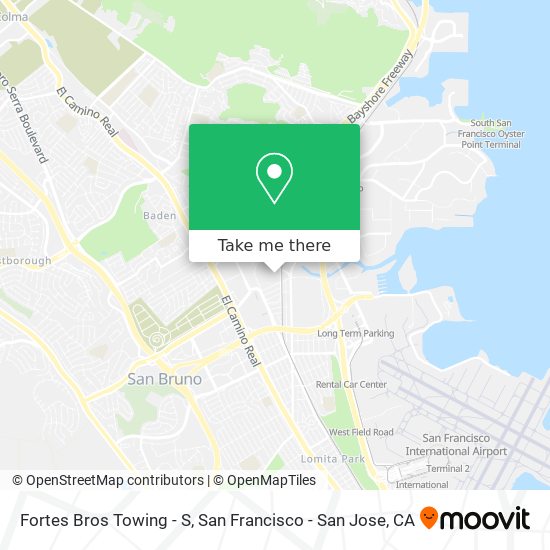 Fortes Bros Towing - S map