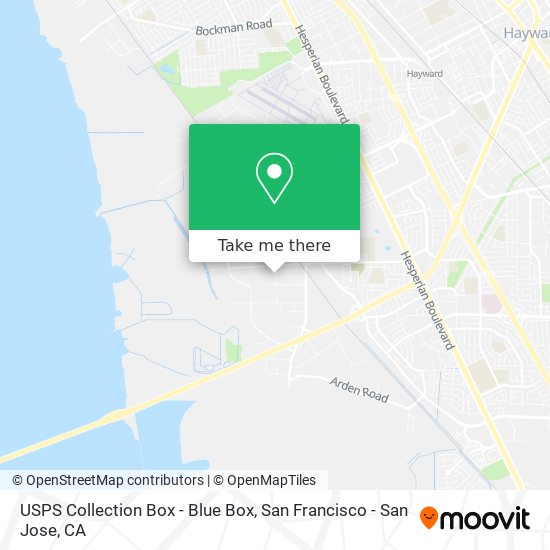 Mapa de USPS Collection Box - Blue Box