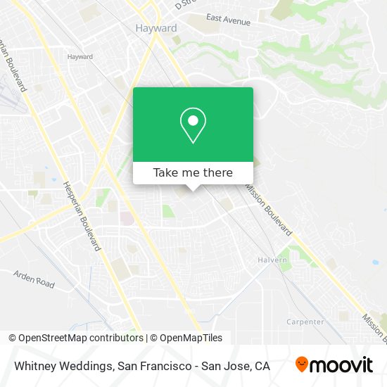 Whitney Weddings map