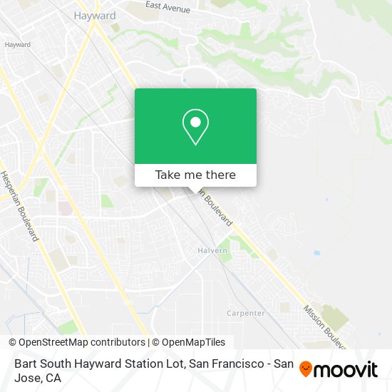 Bart South Hayward Station Lot map