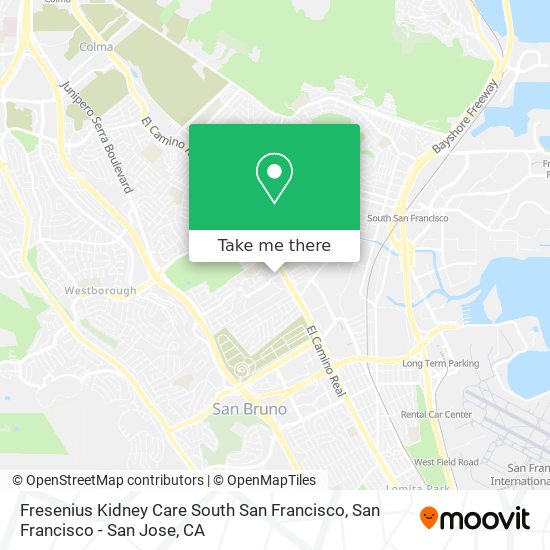 Fresenius Kidney Care South San Francisco map