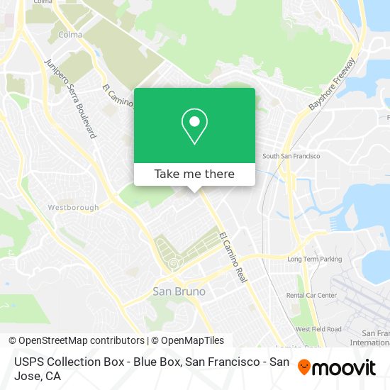 Mapa de USPS Collection Box - Blue Box