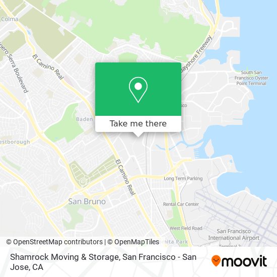 Mapa de Shamrock Moving & Storage