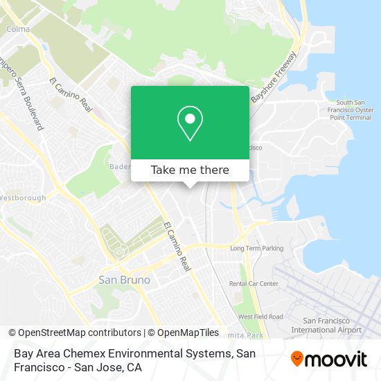 Mapa de Bay Area Chemex Environmental Systems