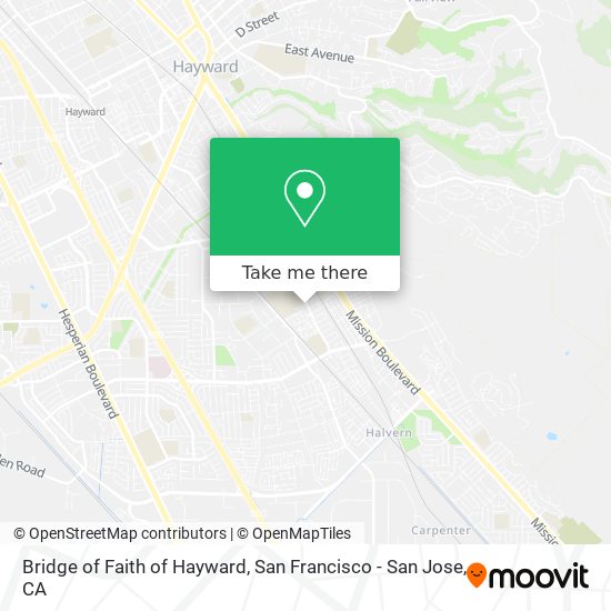 Bridge of Faith of Hayward map