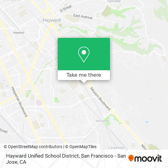 Hayward Unified School District map