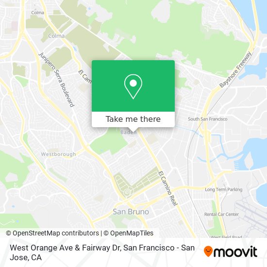 West Orange Ave & Fairway Dr map
