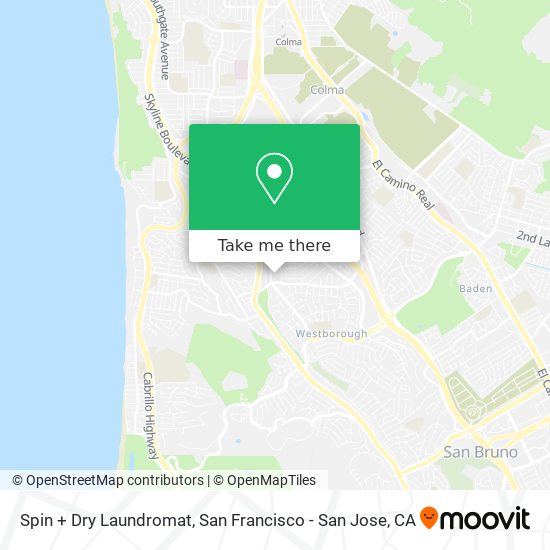 Spin + Dry Laundromat map