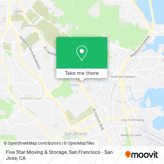 Five Star Moving & Storage map