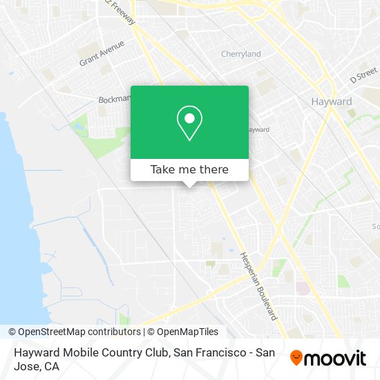 Mapa de Hayward Mobile Country Club