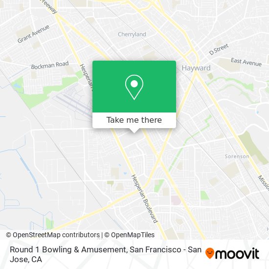Mapa de Round 1 Bowling & Amusement