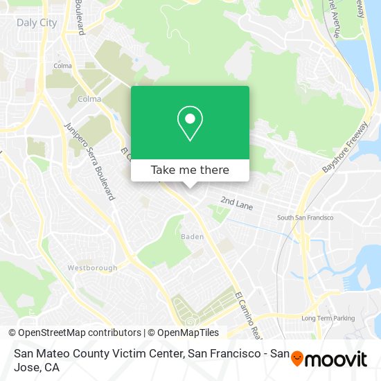 Mapa de San Mateo County Victim Center