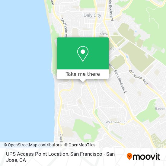 UPS Access Point Location map